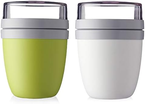 2er Set Lunchpot Ellipse Mixed, Nordic White + Lemon Lime, Lunchpot Mixed