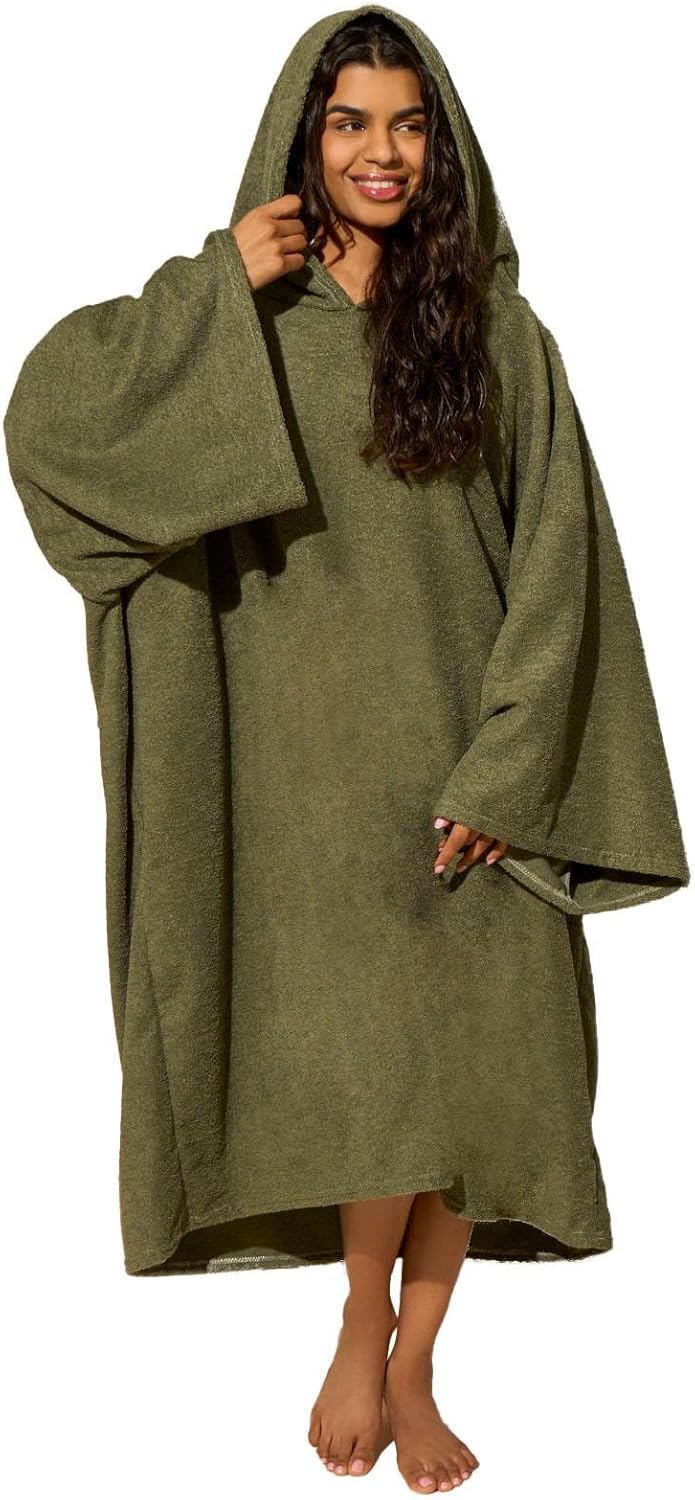 Surf Poncho, Einheitsgrösse Khakigrün