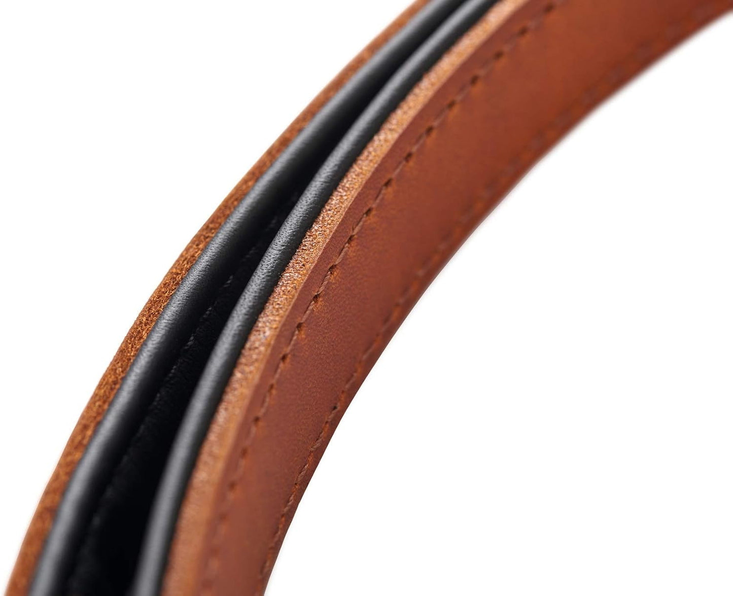 Comfort - Verstellbare Hundeführleine, 200 cm, 15/200, cognac/schwarz