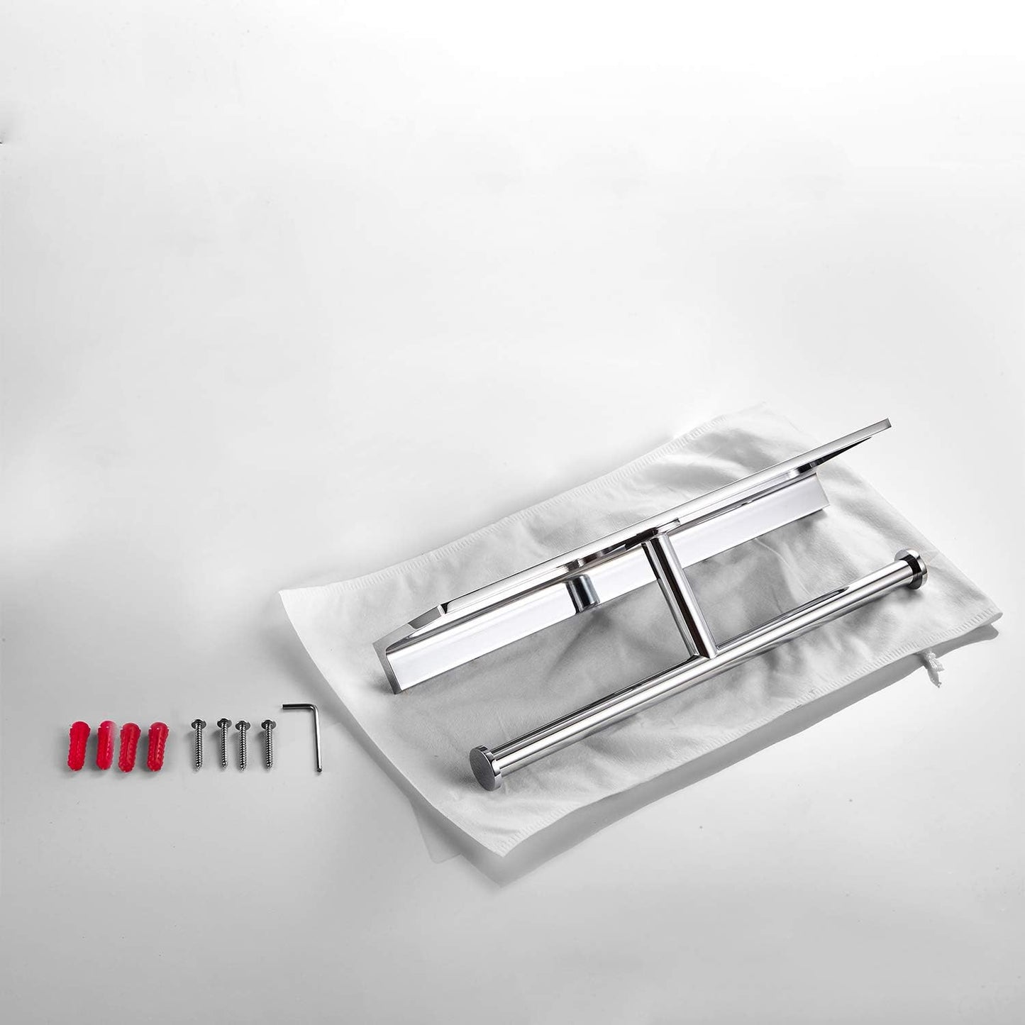 Doppelrollen-Toilettenpapierhalter mit Ablage, Doppel-toilettenpapierhalter Messing Chrom