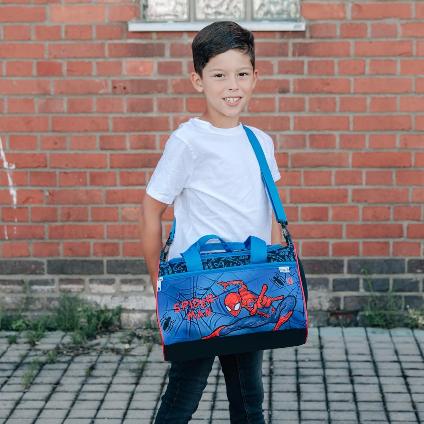 Sporttasche Spiderman für Kinder, Blau