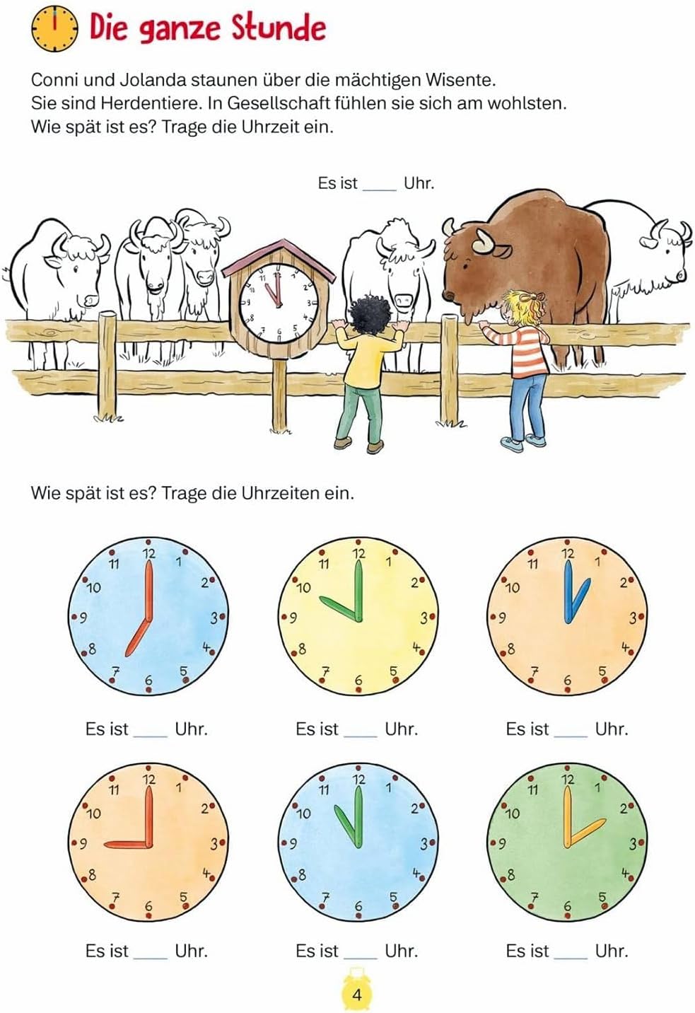 Kinderwecker mit Buch "Conni Die Uhrzeit", Weiss Conni