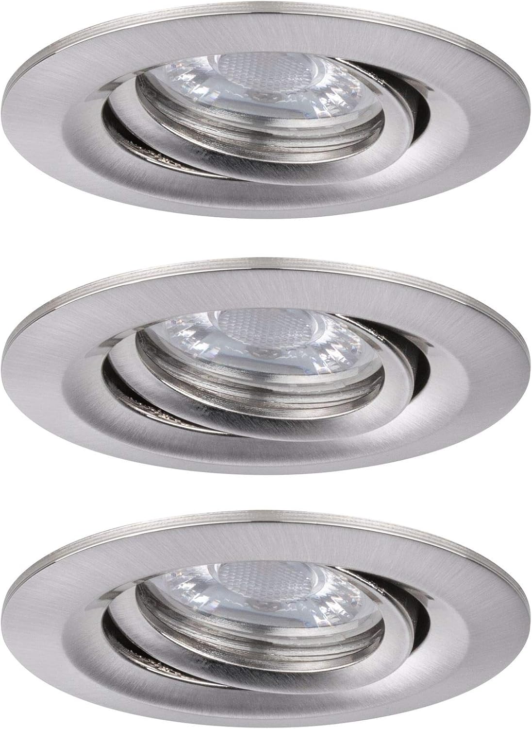 Einbauleuchte Nova Mini, EasyDim-3er (Eisen gebürstet) 3er (Eisen gebürstet) Schwenkbar (Ip23)