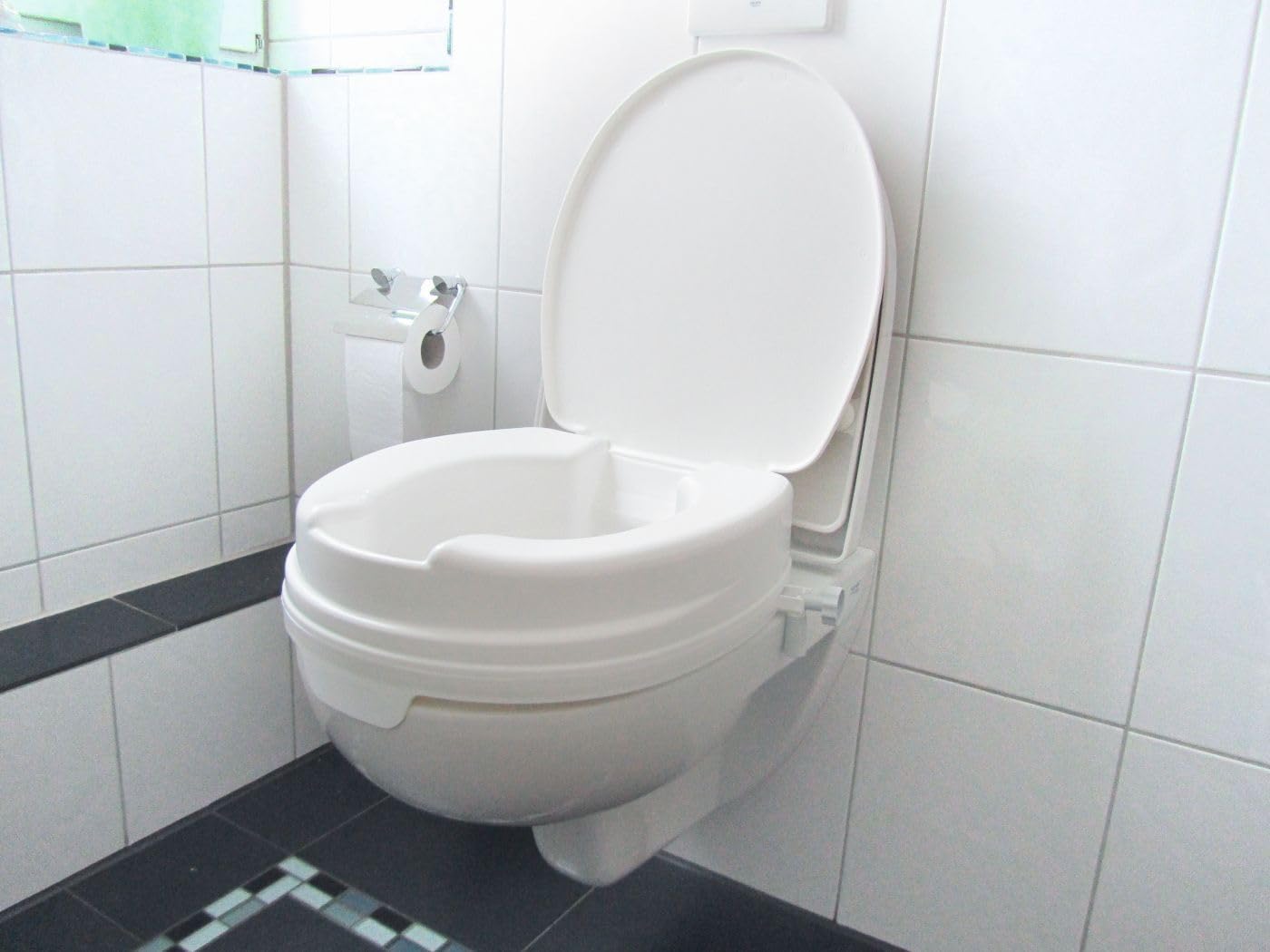 Toilettensitzerhöhung 10 cm mit Deckel