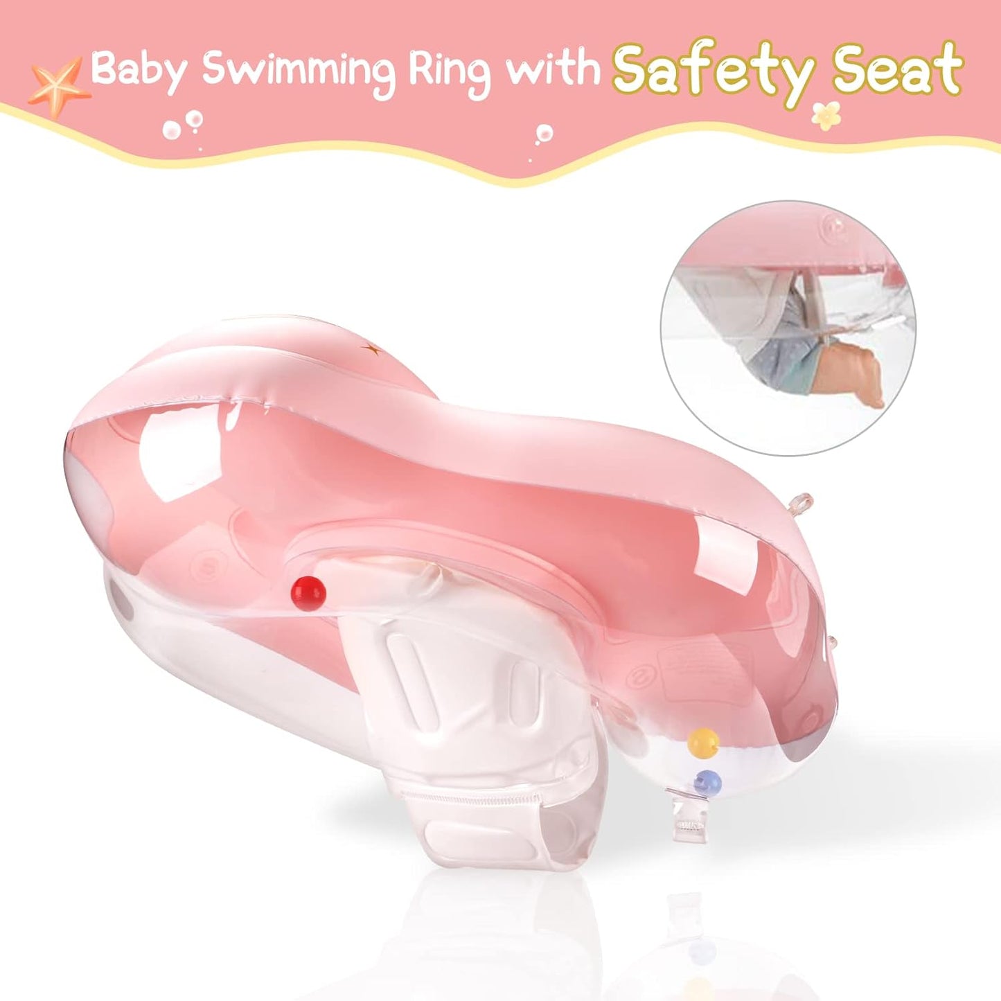 Baby-Schwimmhilfe mit Sonnendach, S (5-8KGS)