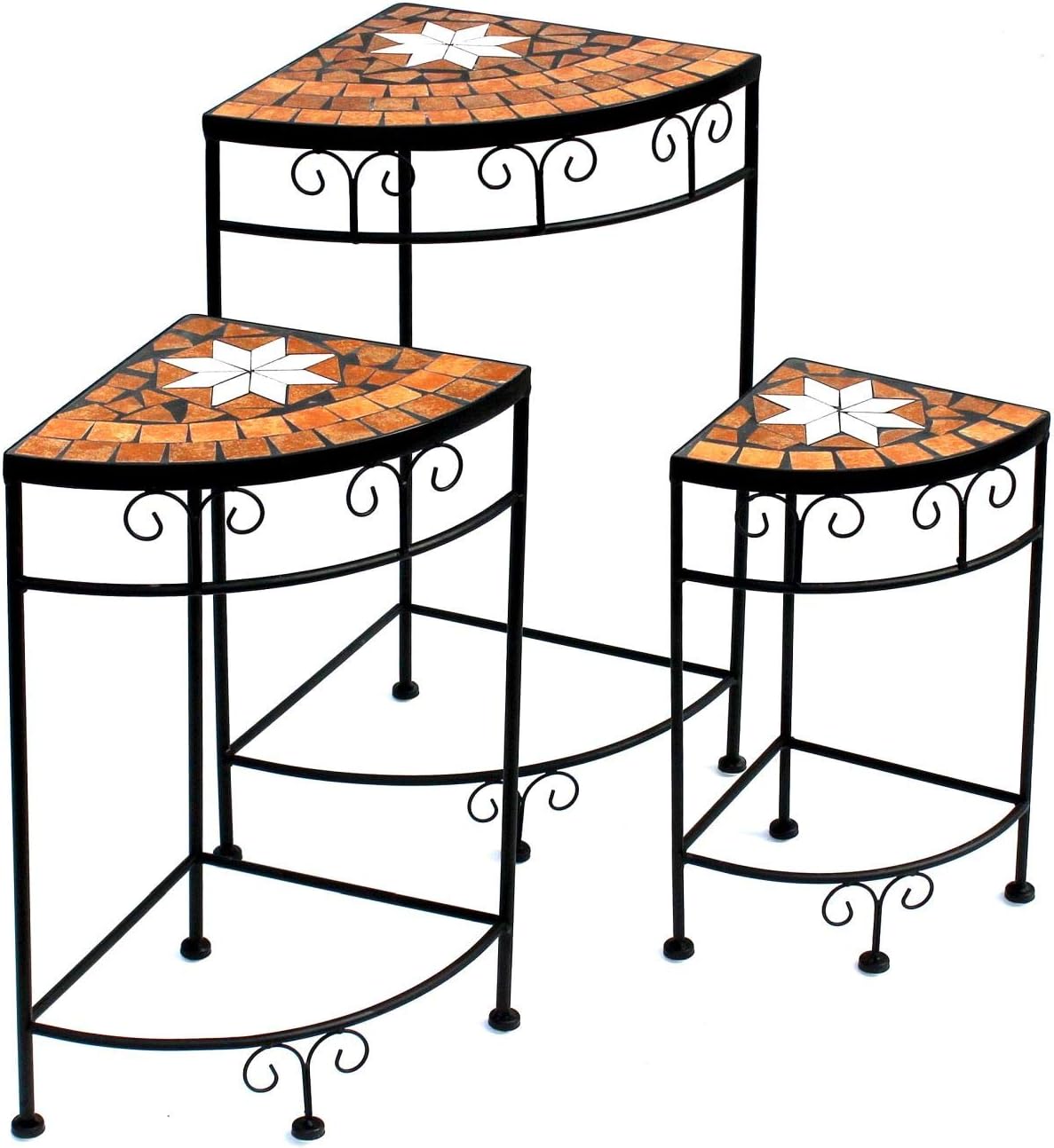 3er-Set Blumenhocker Mosaik Merano