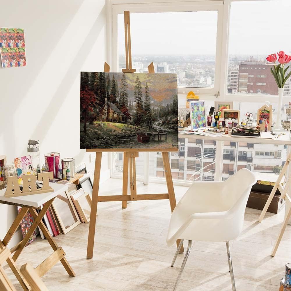Malen nach Zahlen Set Haus in den Bergen, inkl. Rahmen, Haus in den Bergen, Mit Rahmen