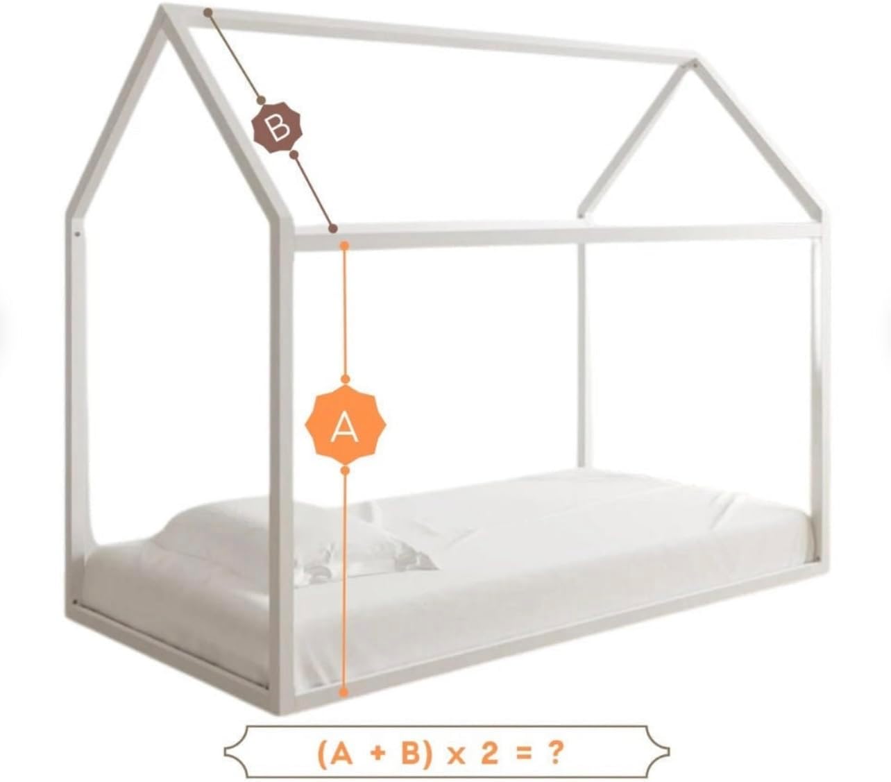 Betthimmel für Kinderhausbett, Altrosa 340cm