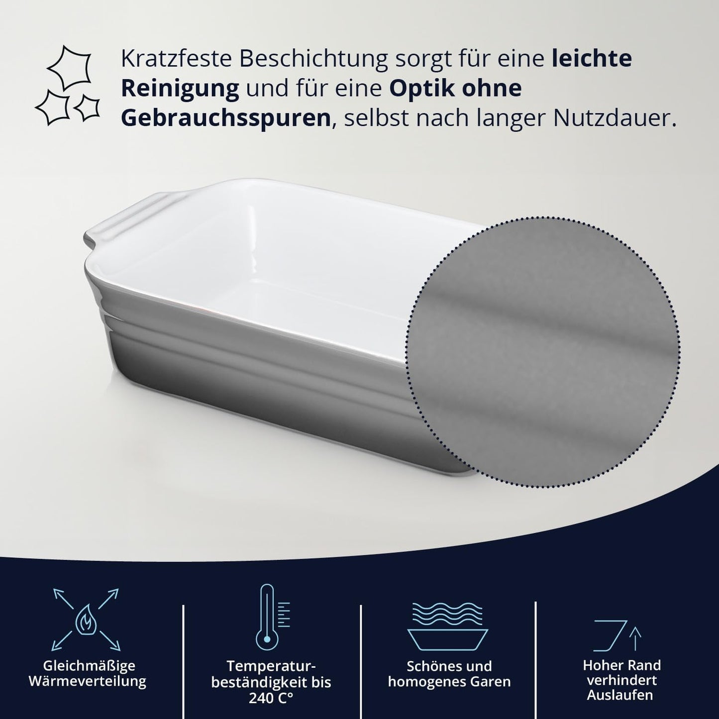 Auflaufform für 1-2 Personen, 26 cm / Grau