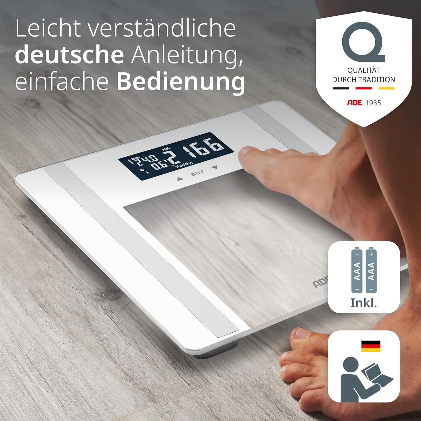 Körperfettwaage, Weiss