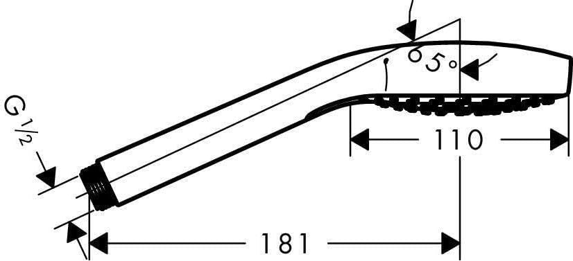 Croma Select S - Duschkopf mit Antikalk-Funktion, 3 Strahlarten (Vario)