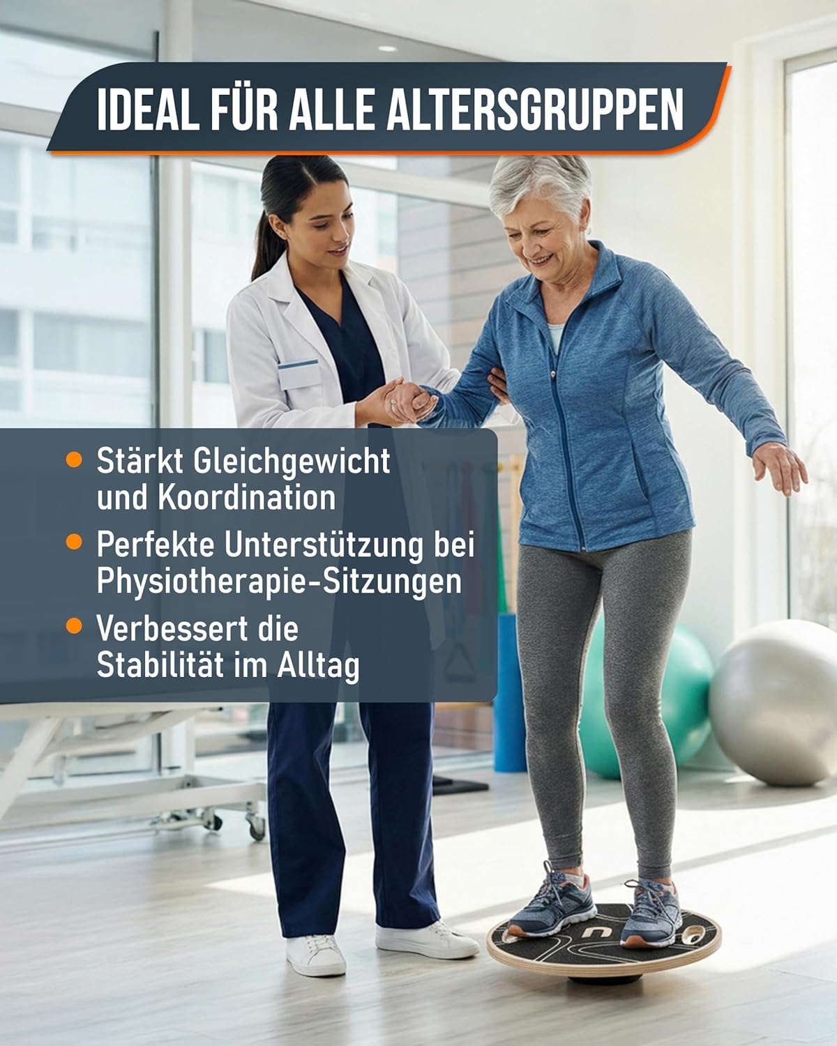 Balancebrett aus Holz für Ganzkörpertraining, #05 Holz – Rund (Graviert)
