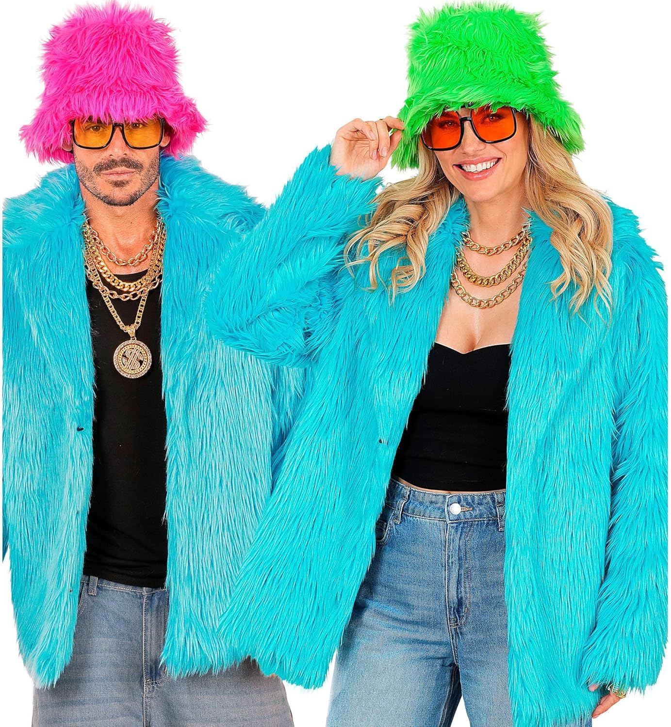 Unisex Jacke für Kostüm & Party, Türkis L-XL