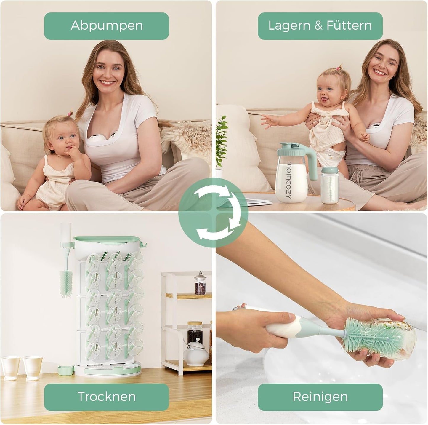 Babyflaschen-Trockenständer für 18 Flaschen