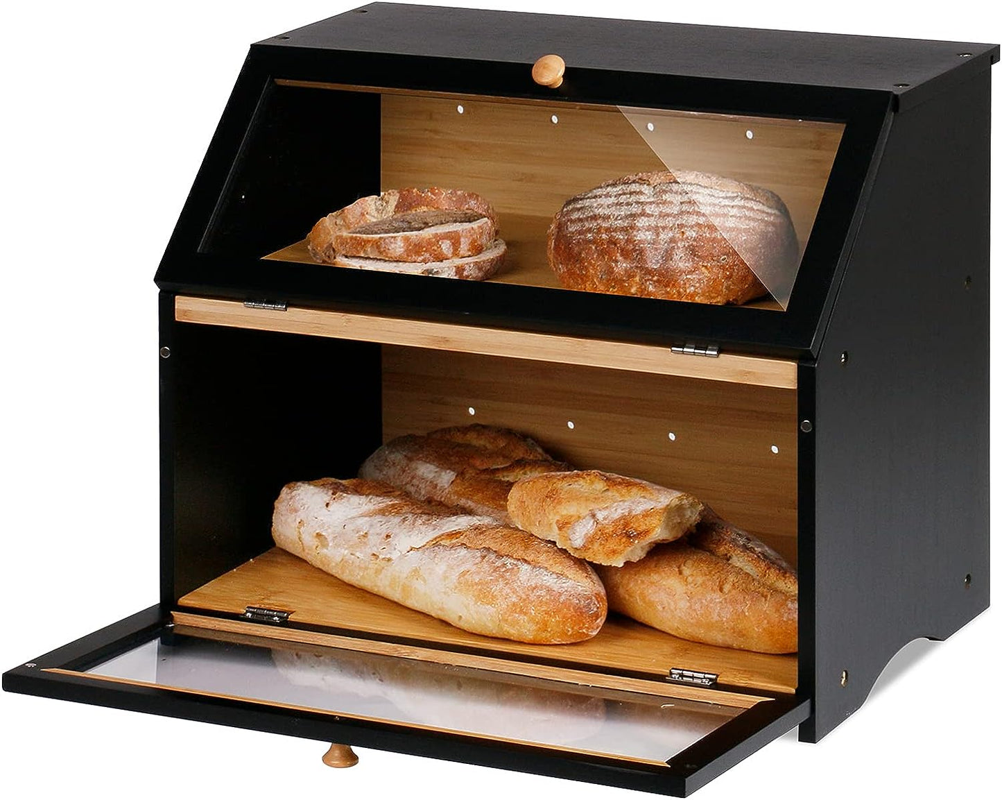 Brotbehälter, Black(15.3"x9.8"x12.6")