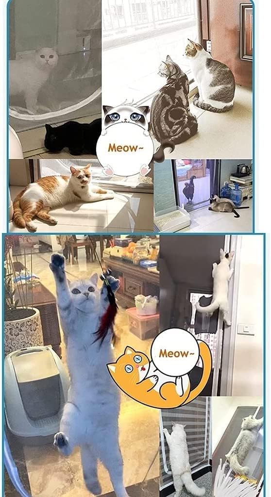 Haustiersichere Netztür mit Reissverschluss 90x210cm, 90x210cm Weiss