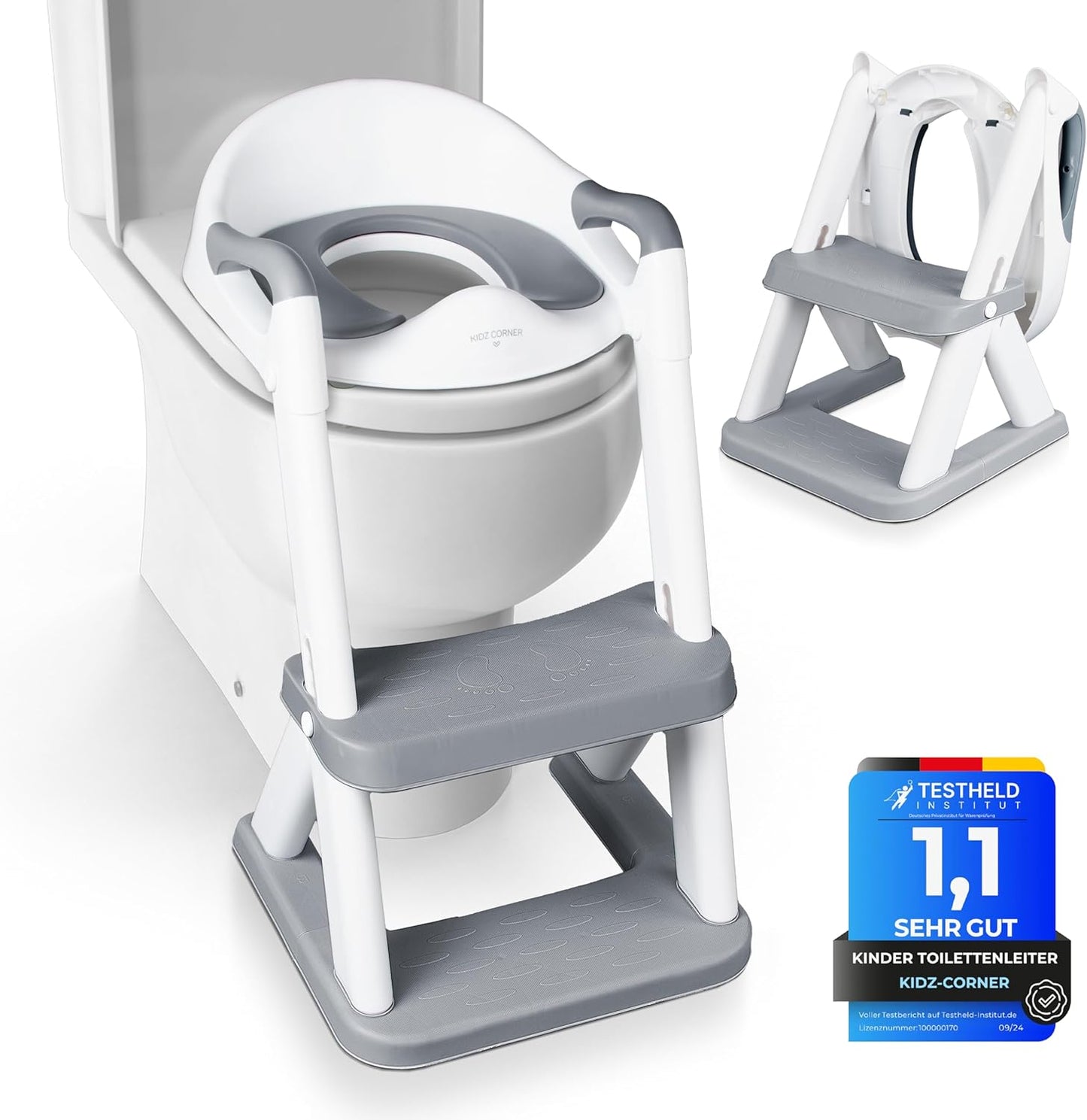 Höhenverstellbarer Kinder-Toilettensitz mit Treppe