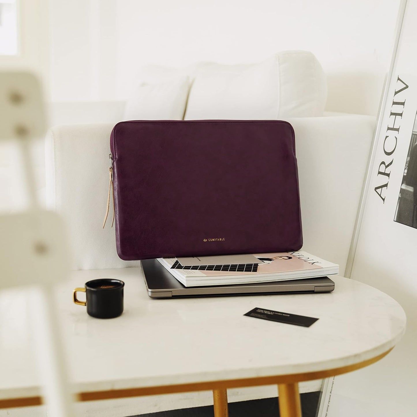 Laptophülle für MacBook Pro/Air, For 13.3"-14" Mac Pro / Mac Air / Beerenbraun