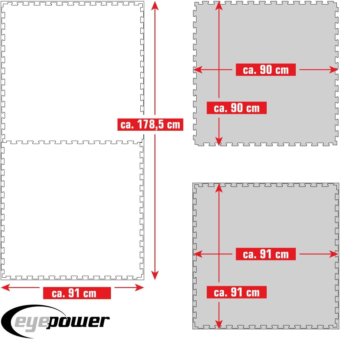 2er-Set Bodenschutzmatte, 2 Matten | 180x90 cm | 1,6 M² Beige-braun