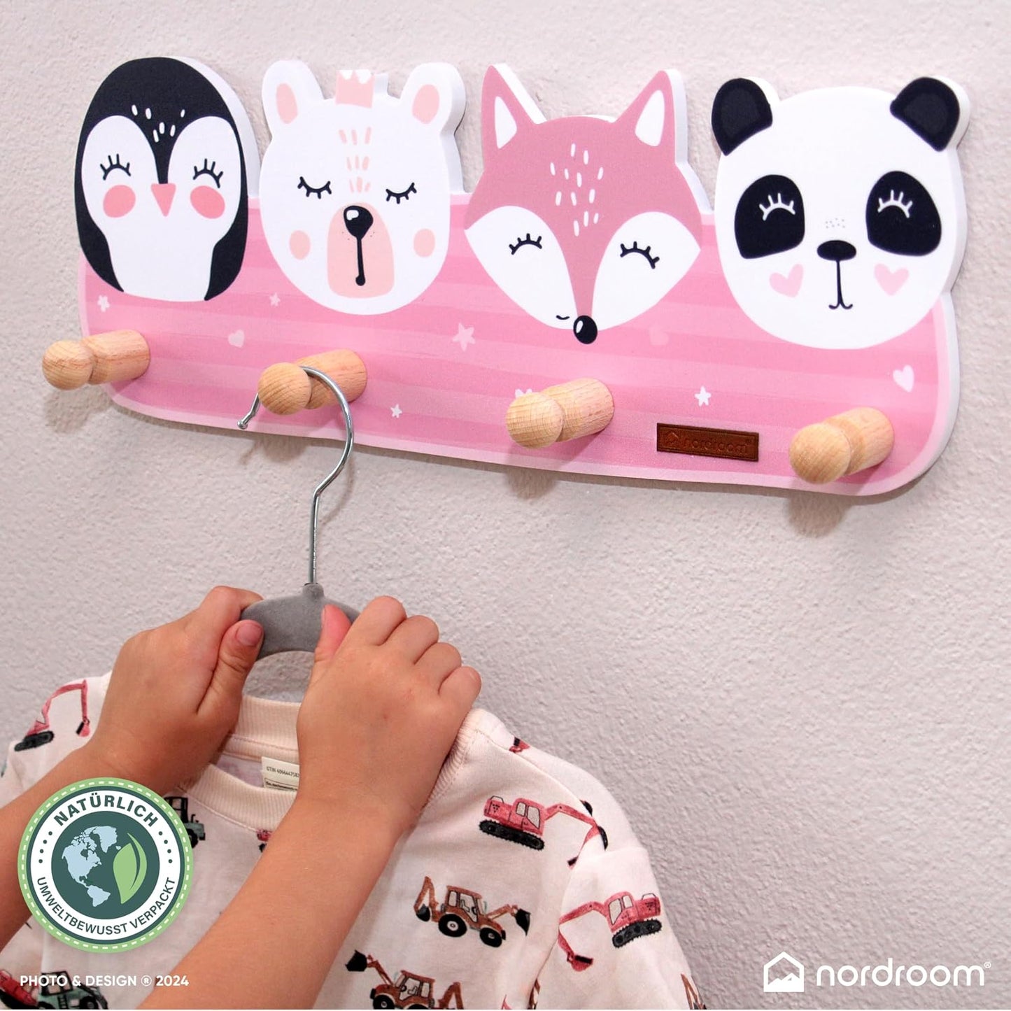 Kindergarderobe mit Tiermotiven, smylå