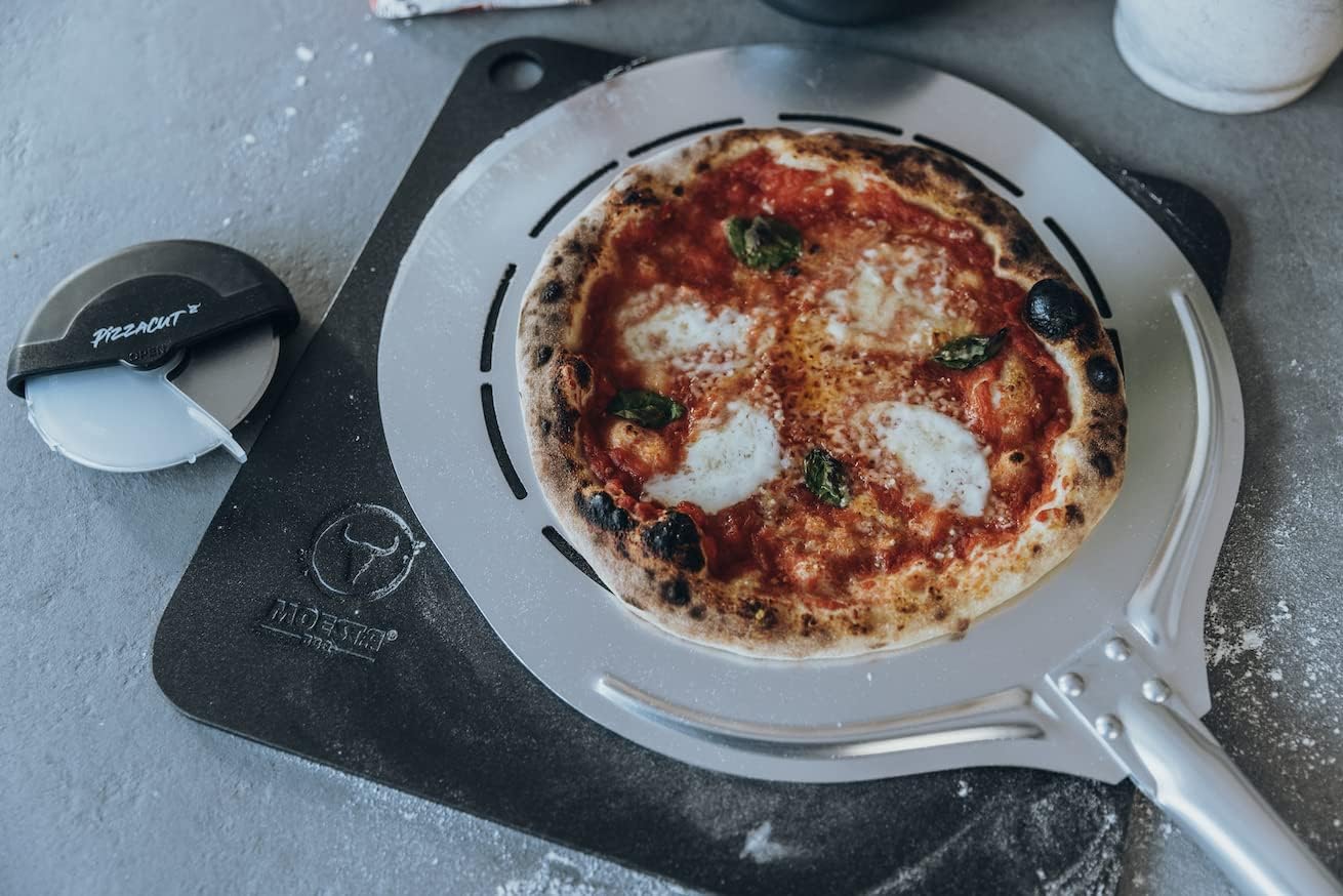 Pizzastein BlackSteel, Legierter Stahl Eckig 35 x 35cm