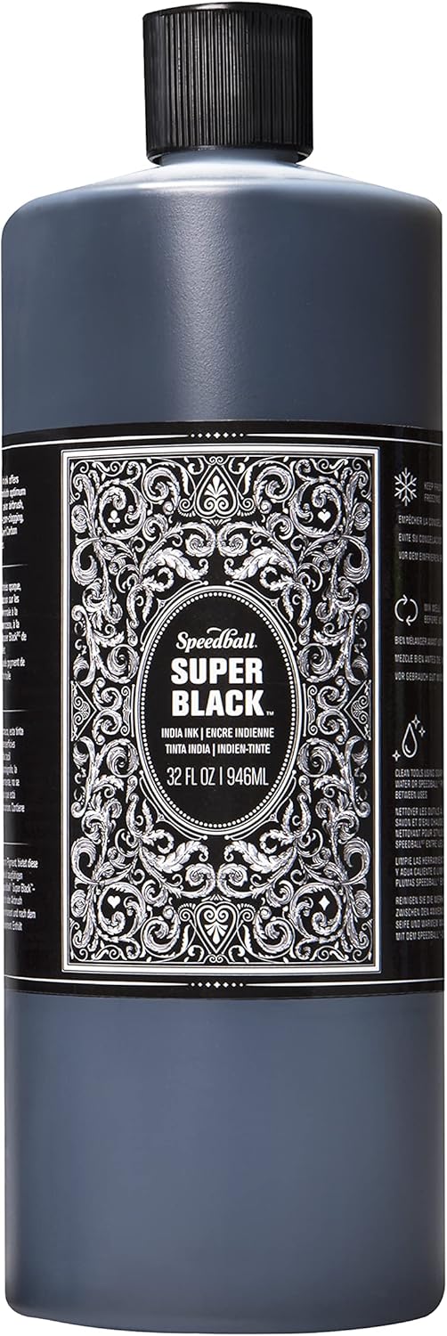 Super Schwarz Indien Ink (32 oz, Acryl)