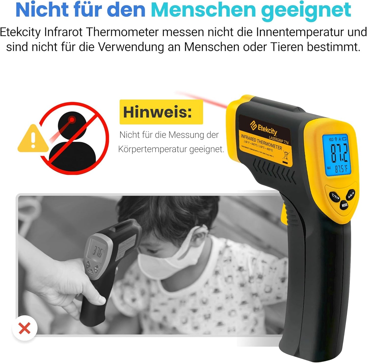 Digitales Laser-Infrarot-Thermometer