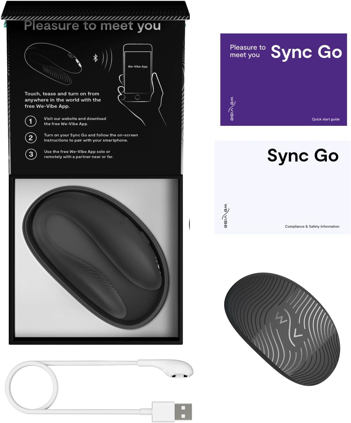 Sync Go Vibrator für Paare, Travel Edition, Black