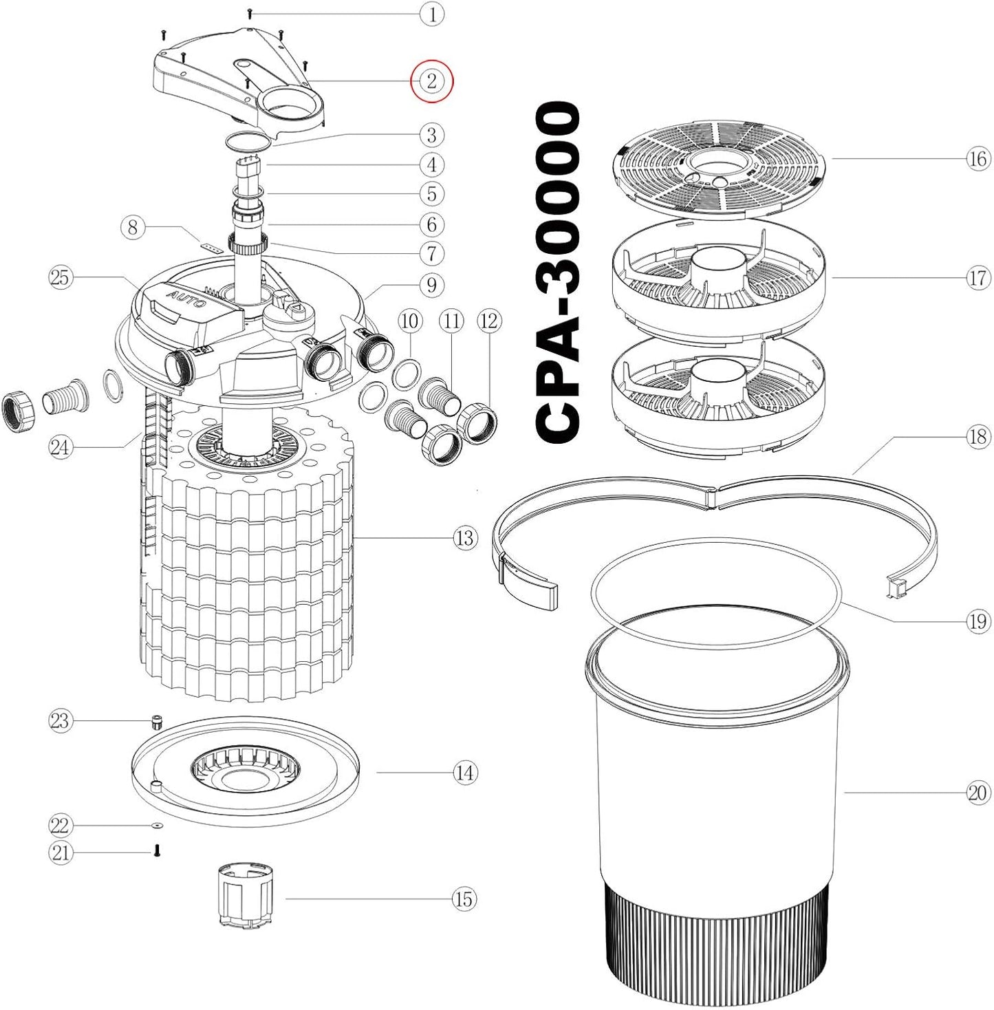 Ersatzteil für Druckteichfilter CPA-30000 UVC-Lampe