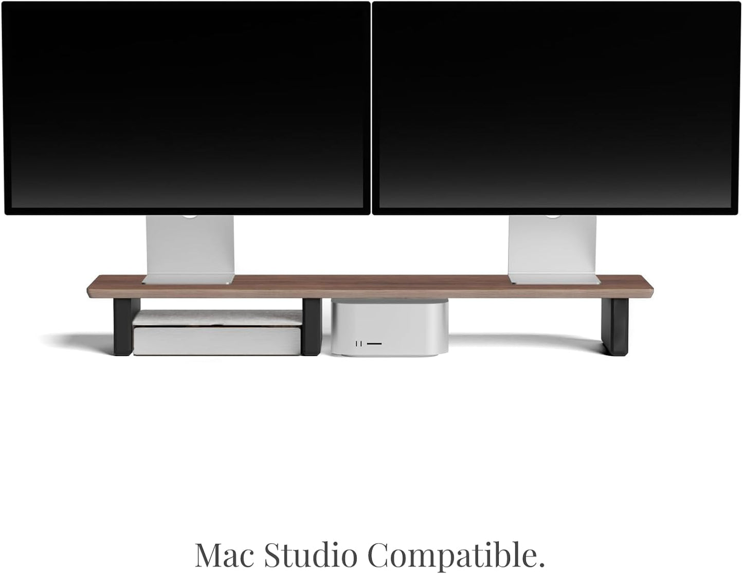 Monitorständer Dual Screen Riser, Walnuss Medium v2.0 - 36 Inches