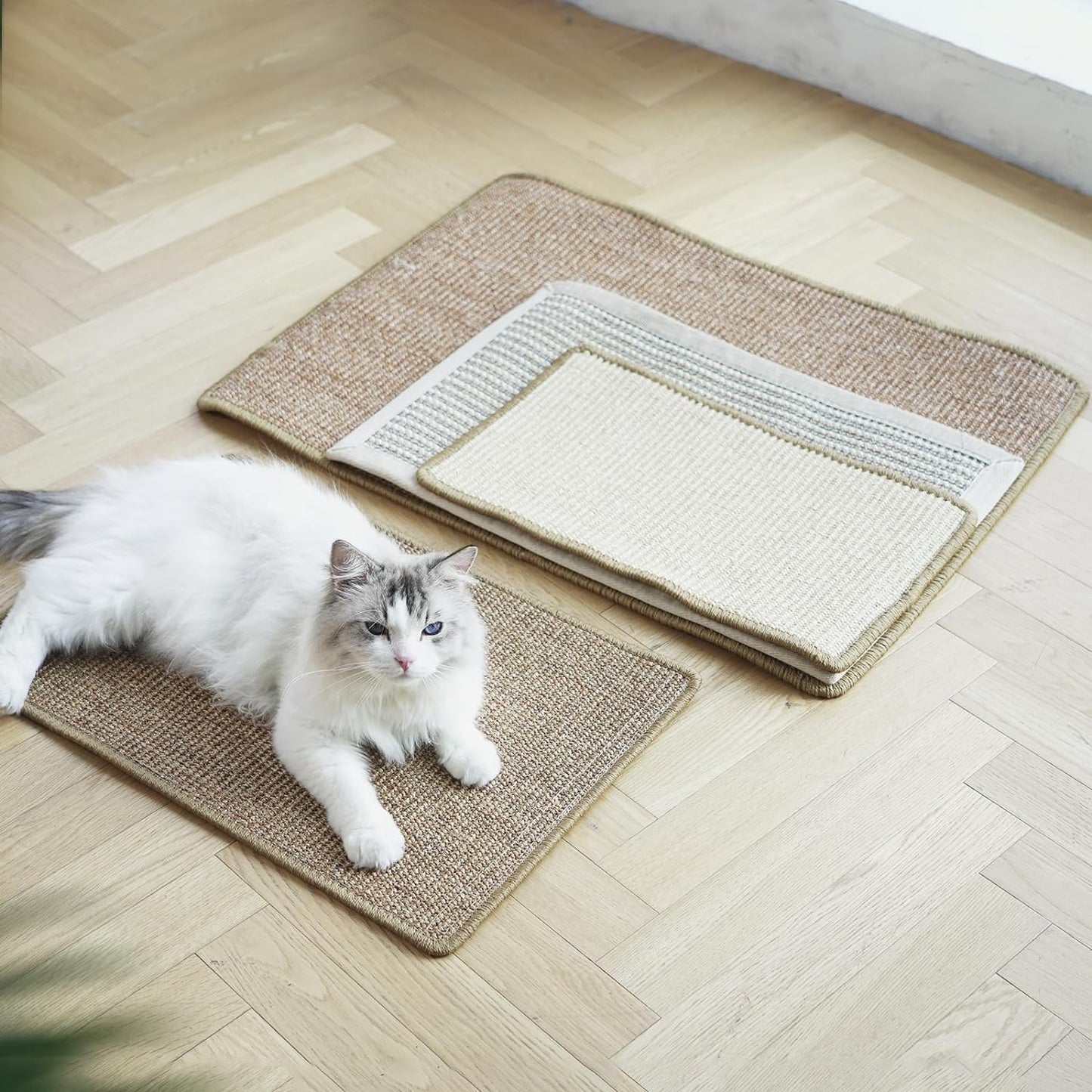 Kratzmatte für Katzen, Creme: 60 x 40 cm (Dickere Version)