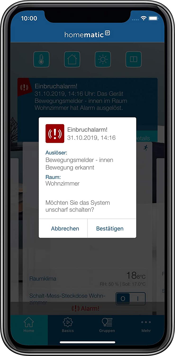 Smart Home Schlüsselbundfernbedienung - Alarm (HmIP-KRCA)