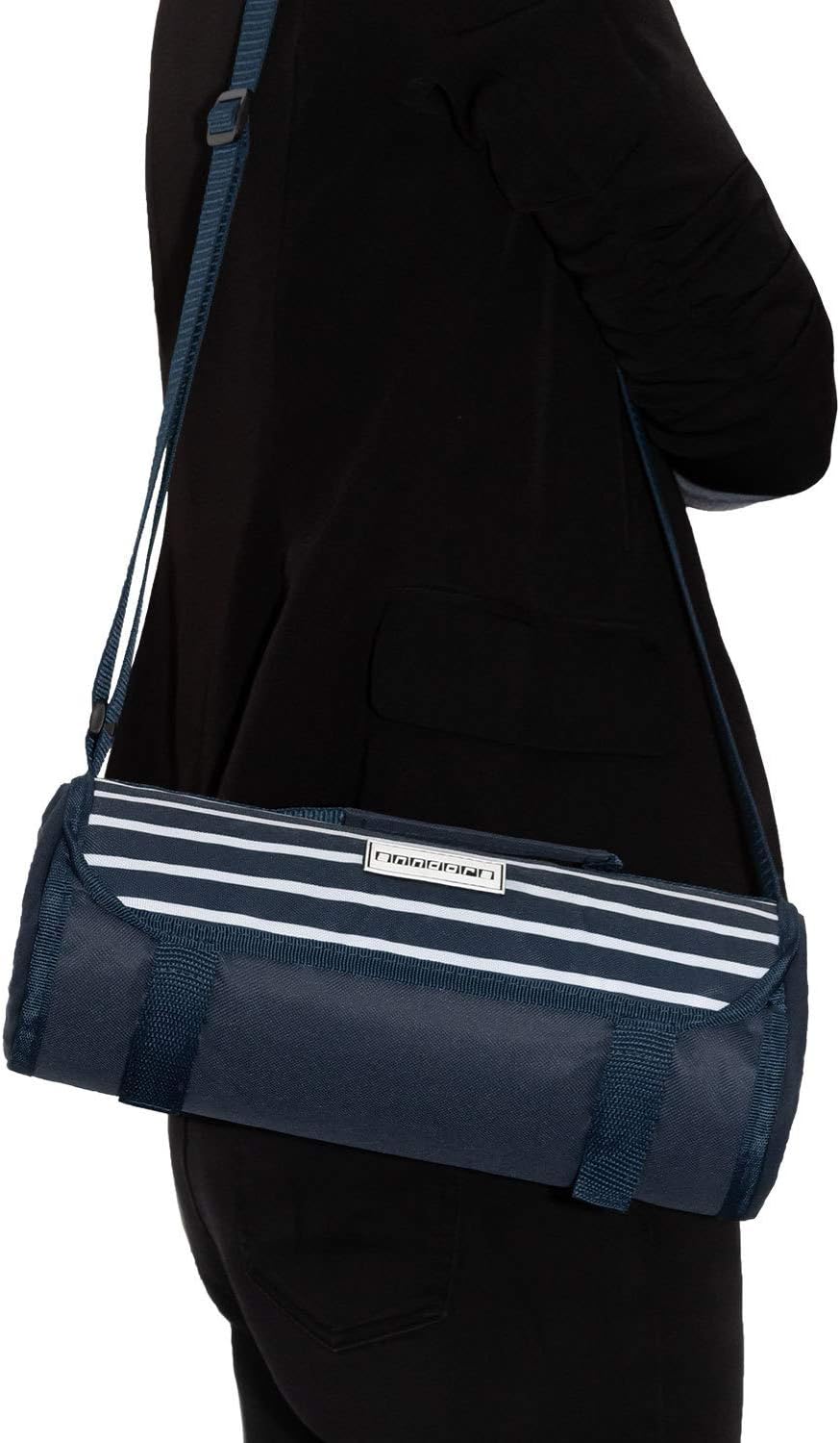 Picknickrucksack Set, Navy Blau Weiss Set