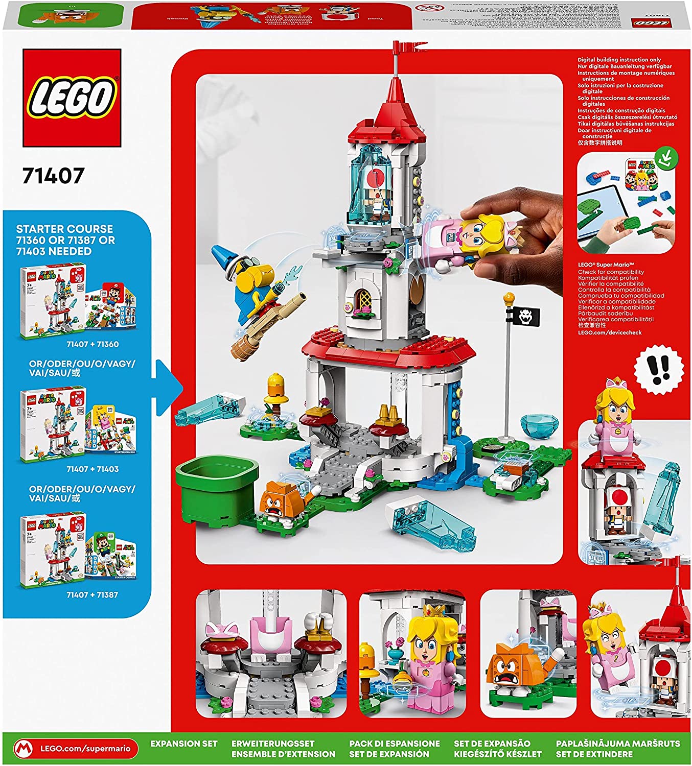 71407 Super Mario Katzen-Peach-Anzug und Eisturm – Erweiterungsset, Konstruktionsspielzeug
