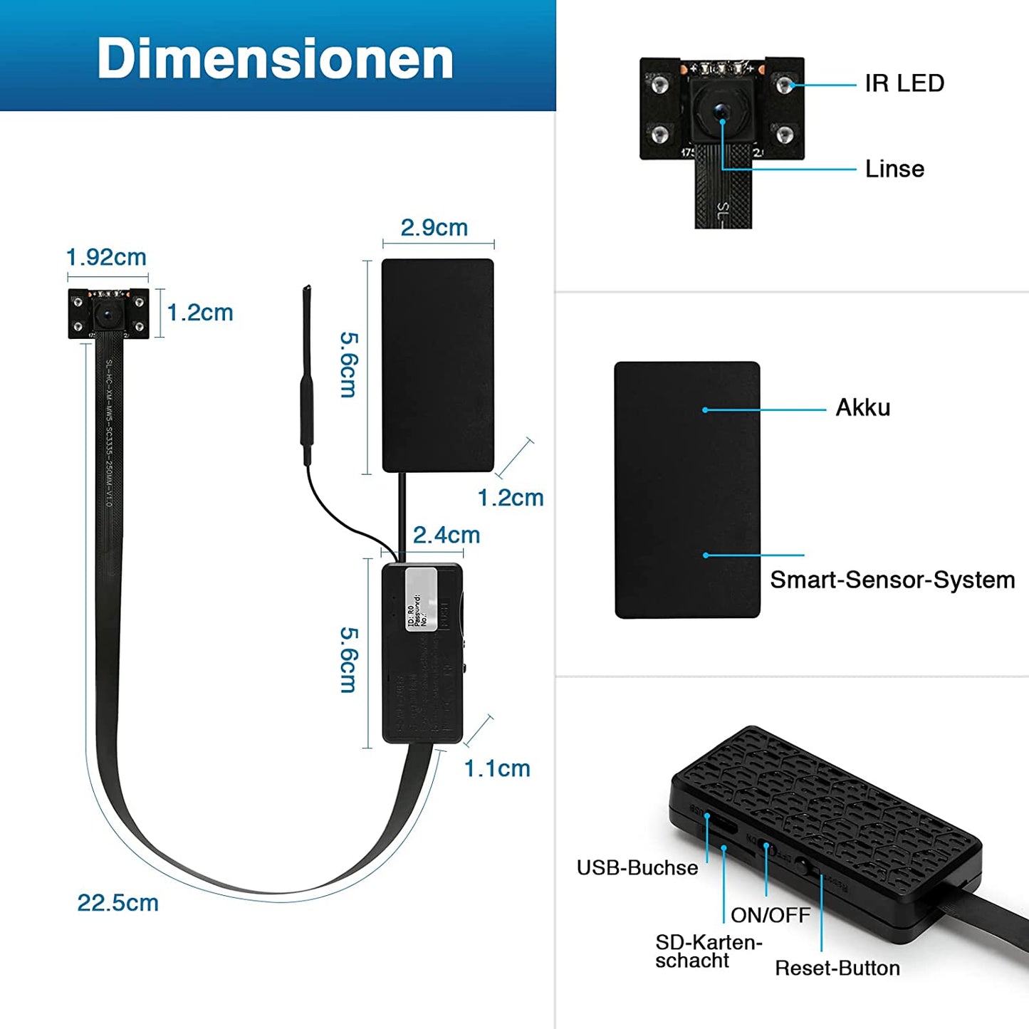 WLAN Mini Überwachungskamera, WLAN Mini Überwachungskamera , Standard-Schwarz