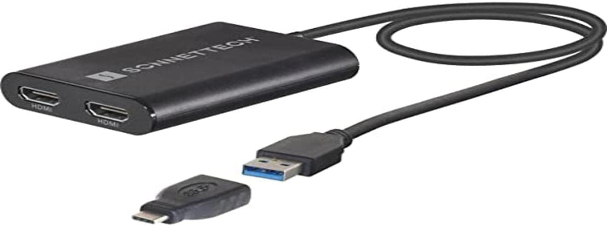 USB DisplayLink Adapter, USB-A Stecker > Dual 4K HDMI