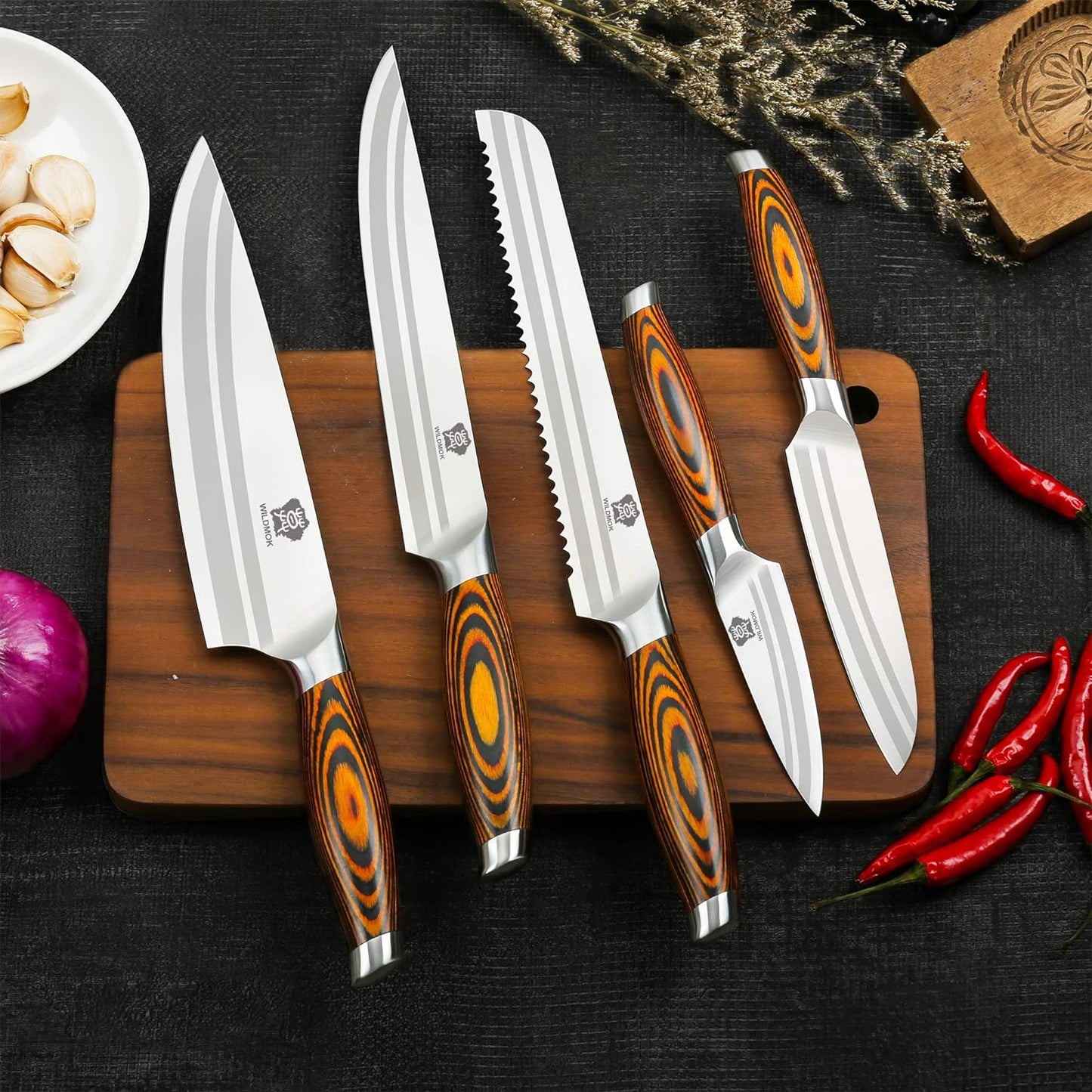 Messer Set, 5-teilig Küchenmesser Set