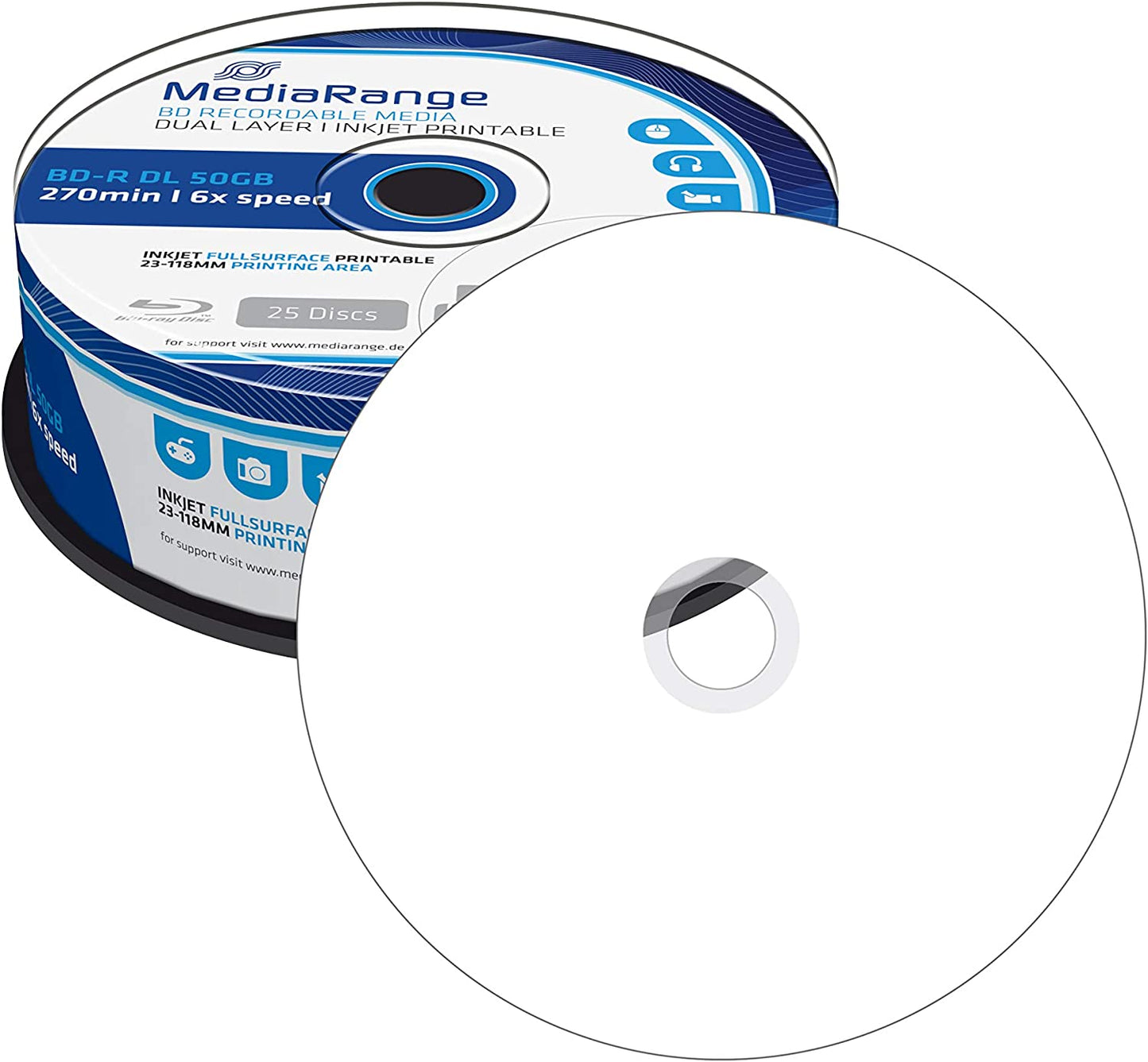 BD-R Dual Layer 50 GB, Blu-ray-Rohlinge