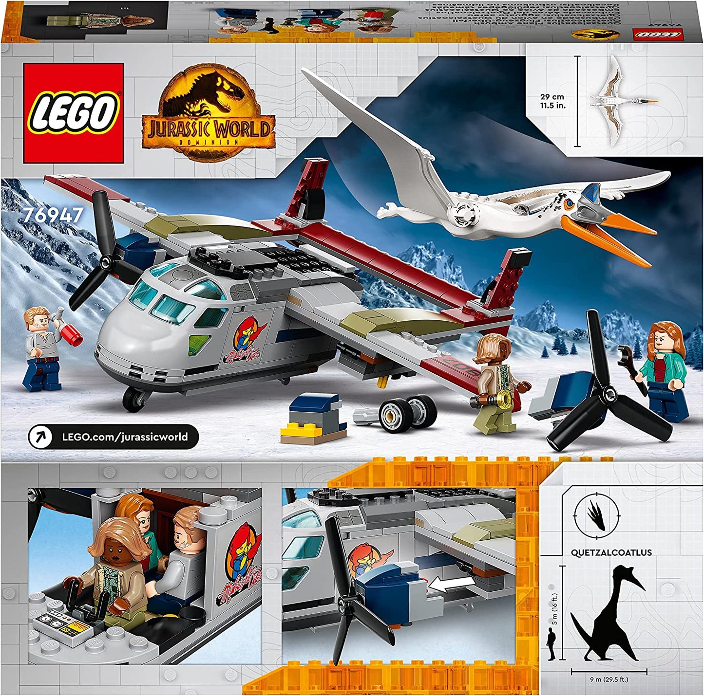 76947 Jurassic World Quetzalcoatlus: Flugzeug-Überfall, Konstruktionsspielzeug