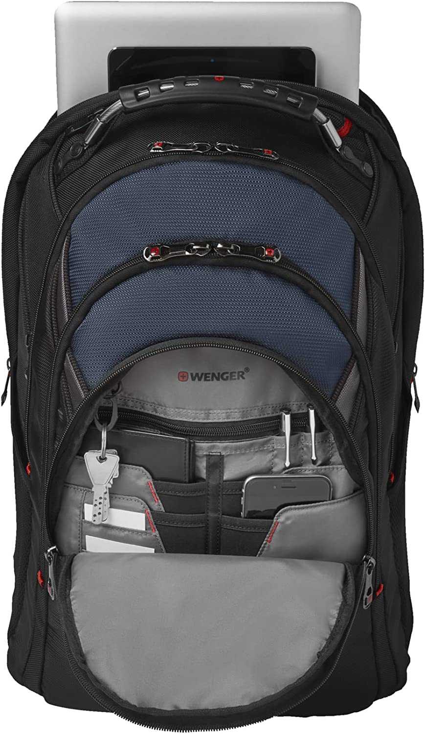 IBEX, Rucksack, Mittelgross Schwarz / Blau / Silberfarben