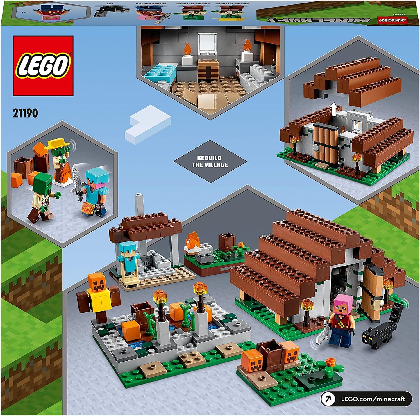 21190 Minecraft Das verlassene Dorf, Konstruktionsspielzeug