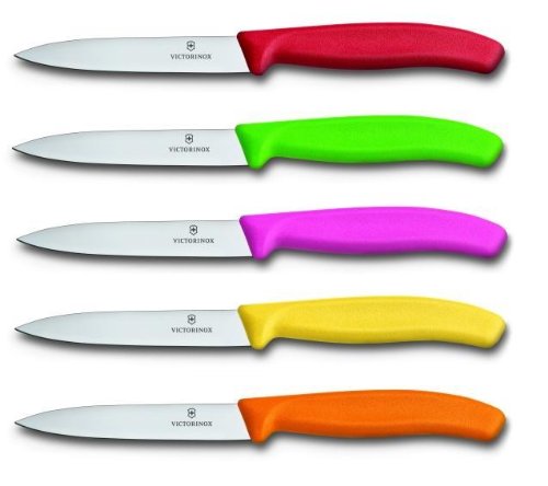 Gemüsemesser Set Swiss Classic, Multicolor, 5er Set ohne Wellenschliff