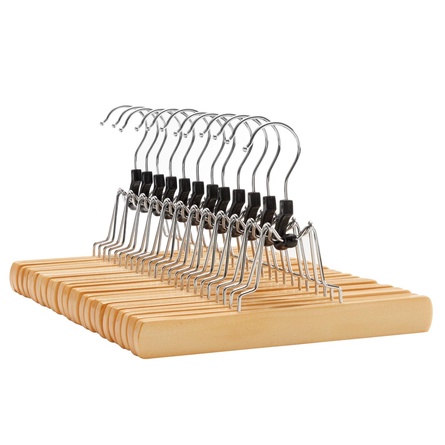 12er- Set Hosenspanner, Farbe: Natur, Grösse: 12 Stück