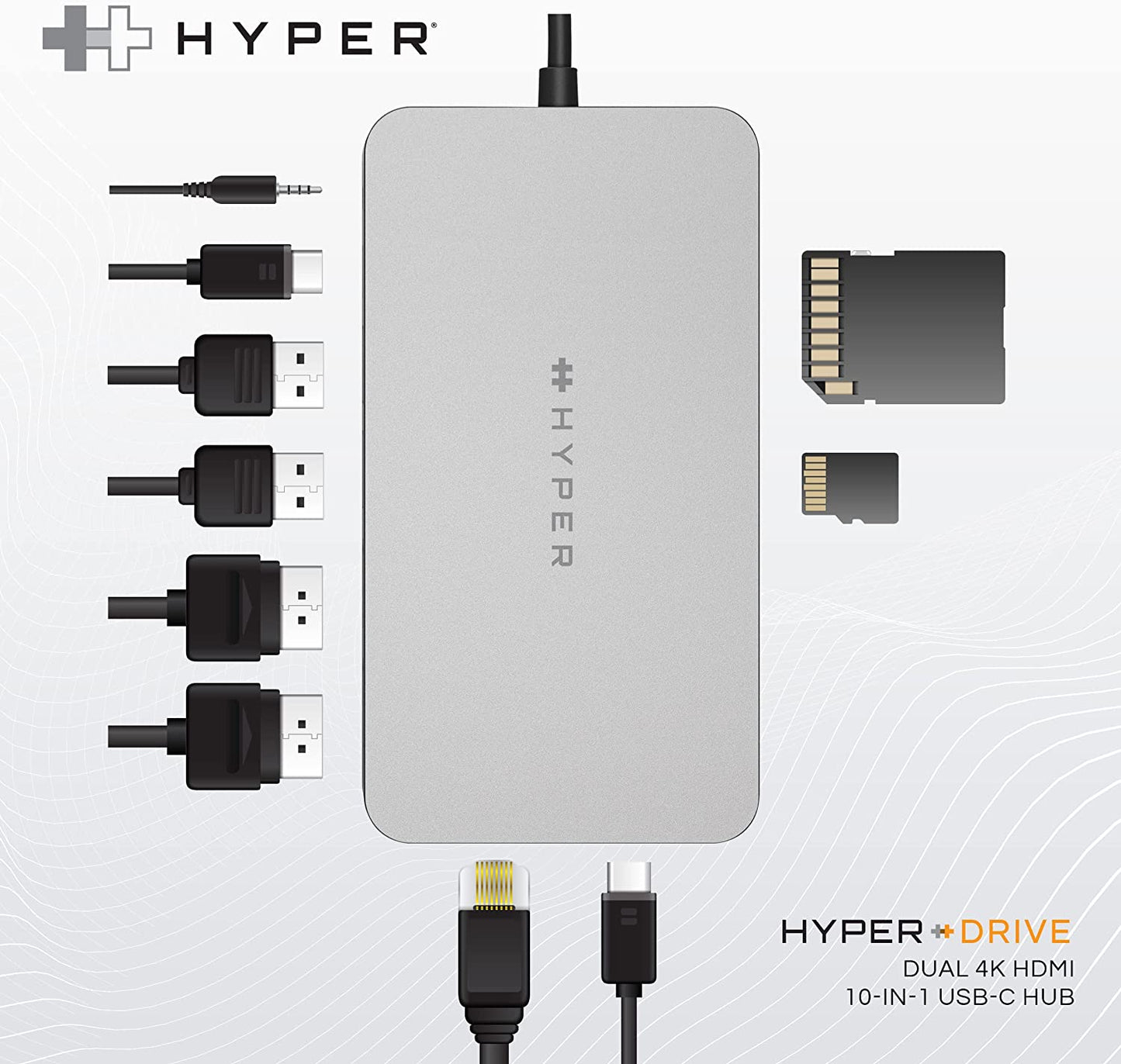 Dual 4K HDMI 10-in-1 USB-C, Dockingstation