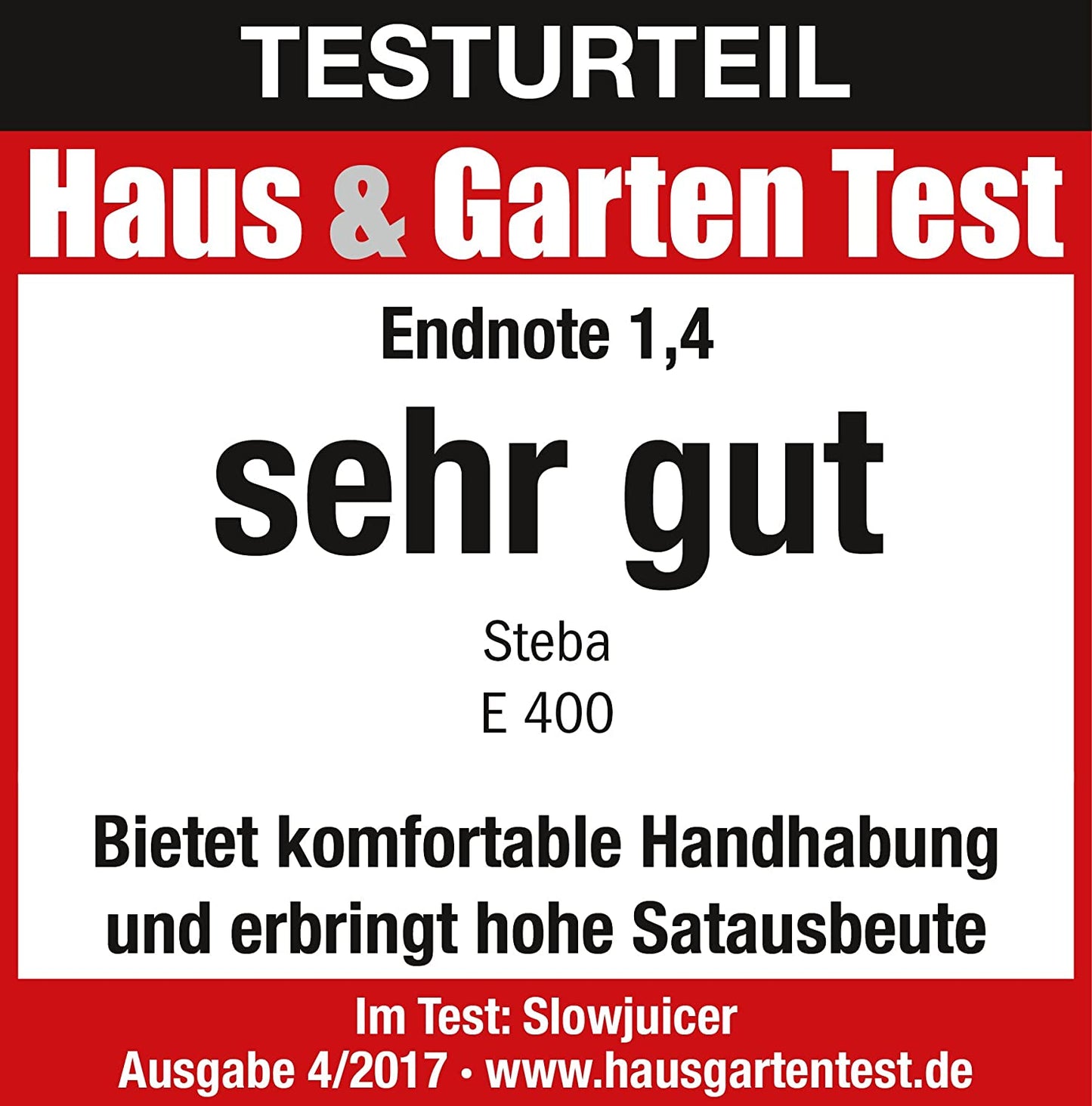 Slow-Juicer E 400 , Entsafter