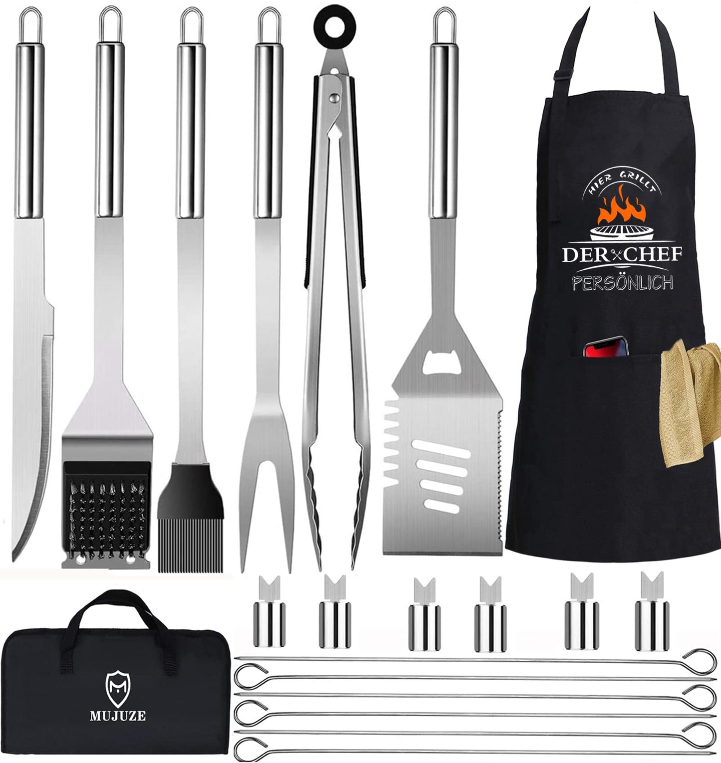 Grillzubehör Set, 20pcs