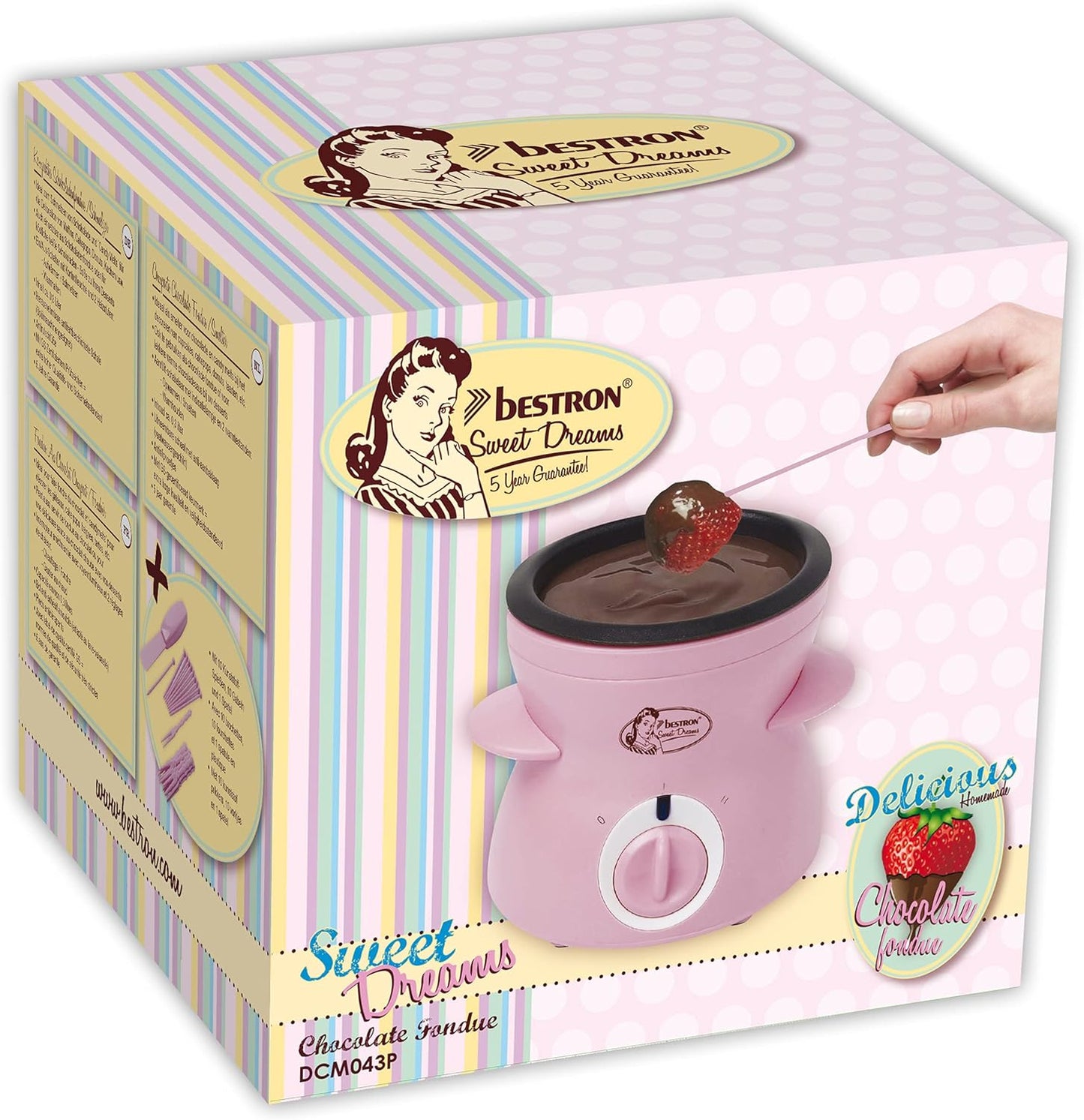 Mini-Schokofondue-Set, Rosa