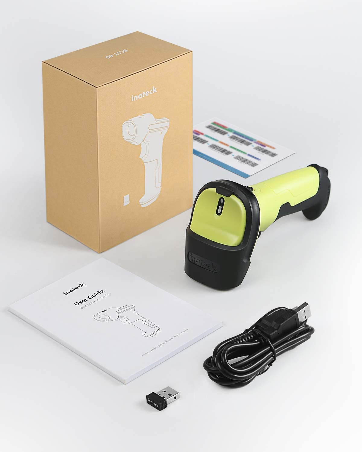 Barcode Scanner Wireless 2.4 GHz, Grün