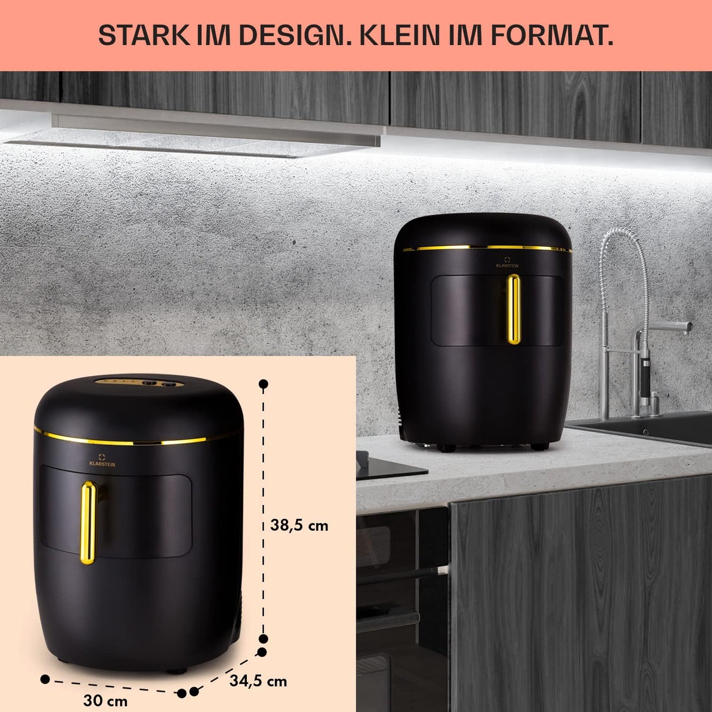Eiswürfelmaschine, schwarz, 15 KG