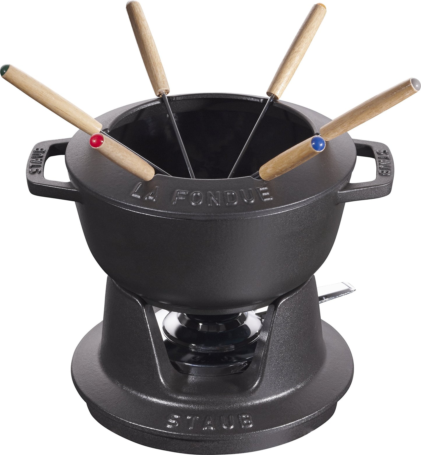 Gusseisen Fondue Set, 1,8 L, Schwarz